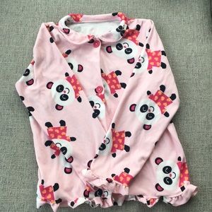 Carters pajamas with smiling panda bear